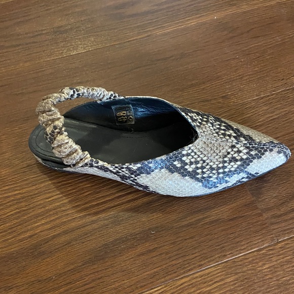 FRANK AND OAK snake print sling-backs - Picture 2 of 3